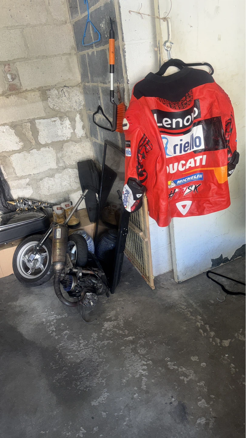 Red Ducati Leather Motorcycle Jacket
