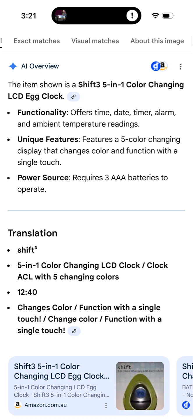 Shift 5-in-1 Color Changing LCD Egg Clock - photo 3