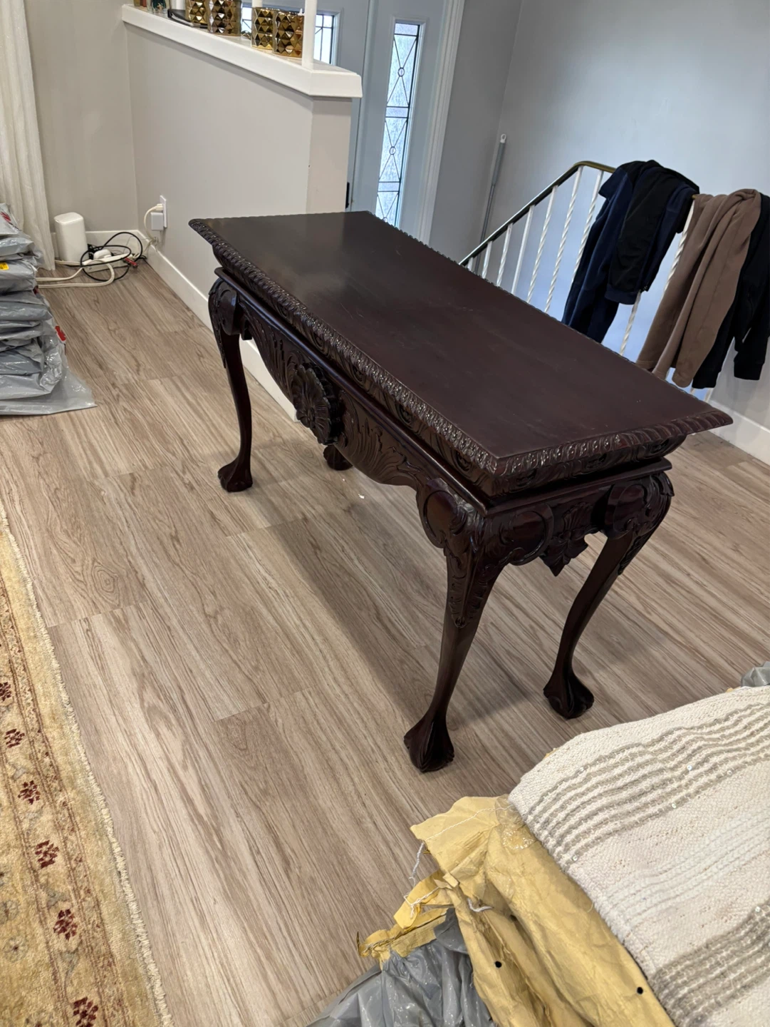 Vintage Mahogany Console Table – Chippendale / Georgian Style - photo 2
