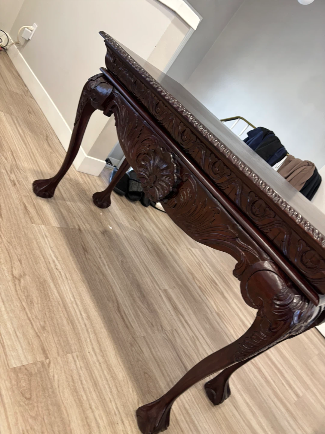Vintage Mahogany Console Table – Chippendale / Georgian Style - photo 4