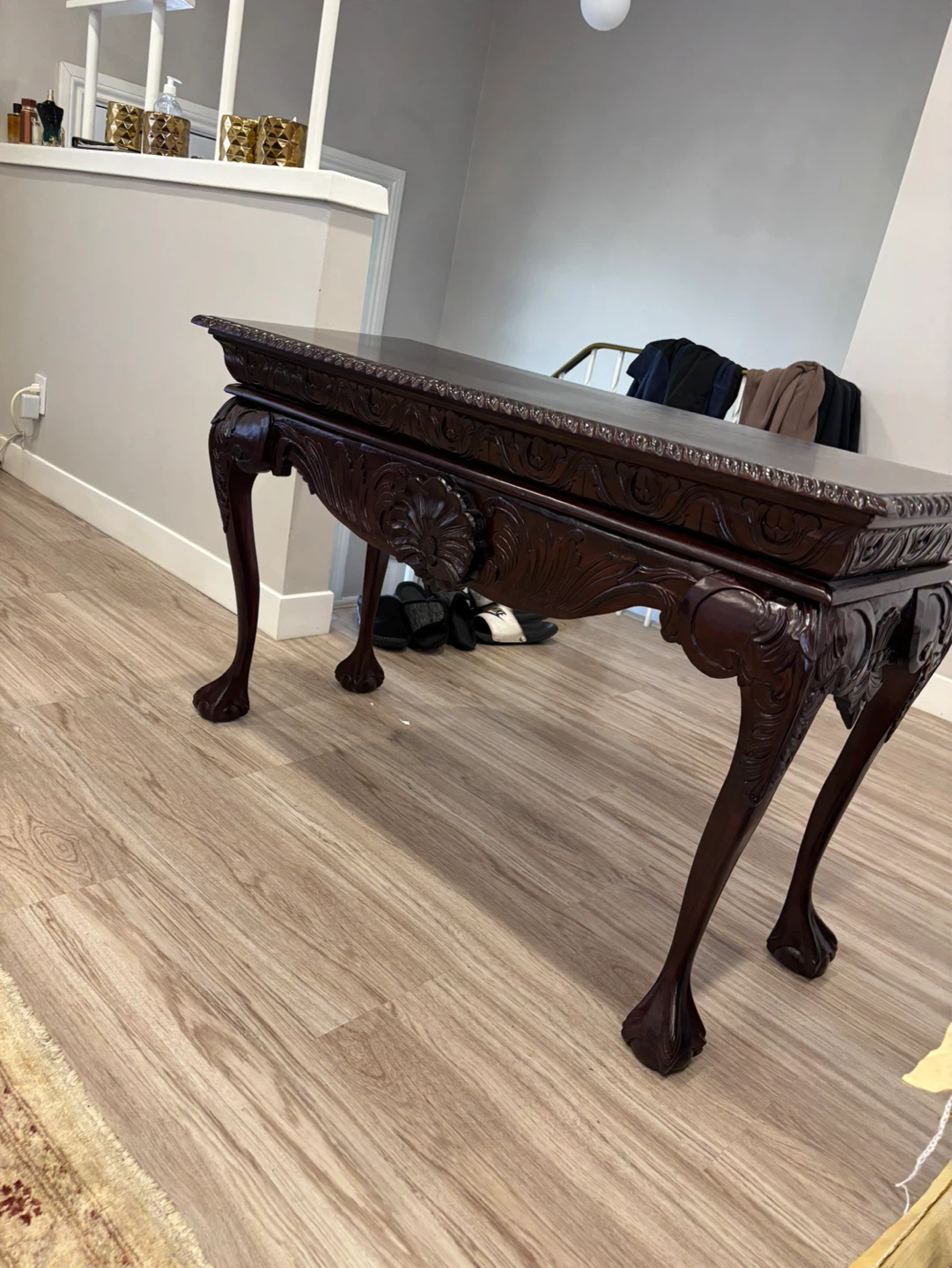 Vintage Mahogany Console Table – Chippendale / Georgian Style