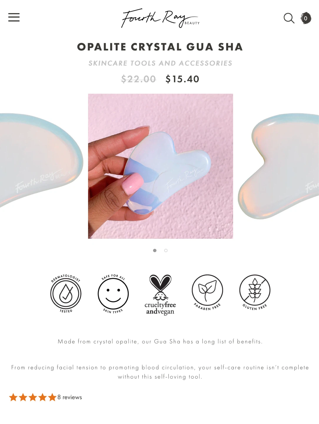 Fourth Ray Beauty Opalite Crystal Gua Sha - photo 3