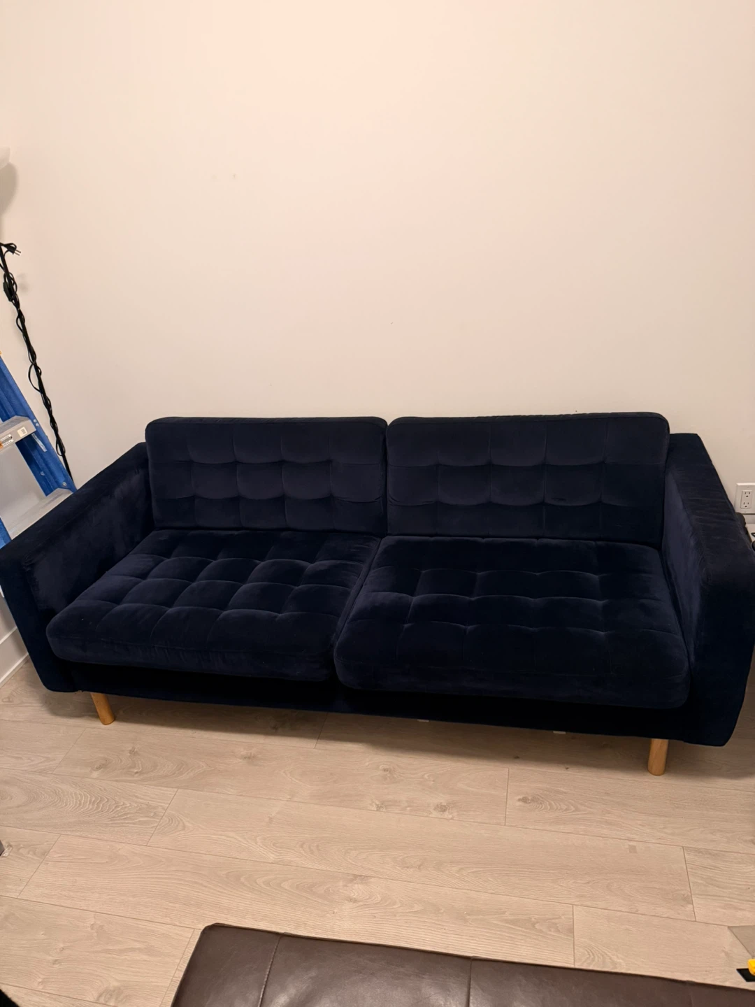 Dark Blue Velvet Sofa