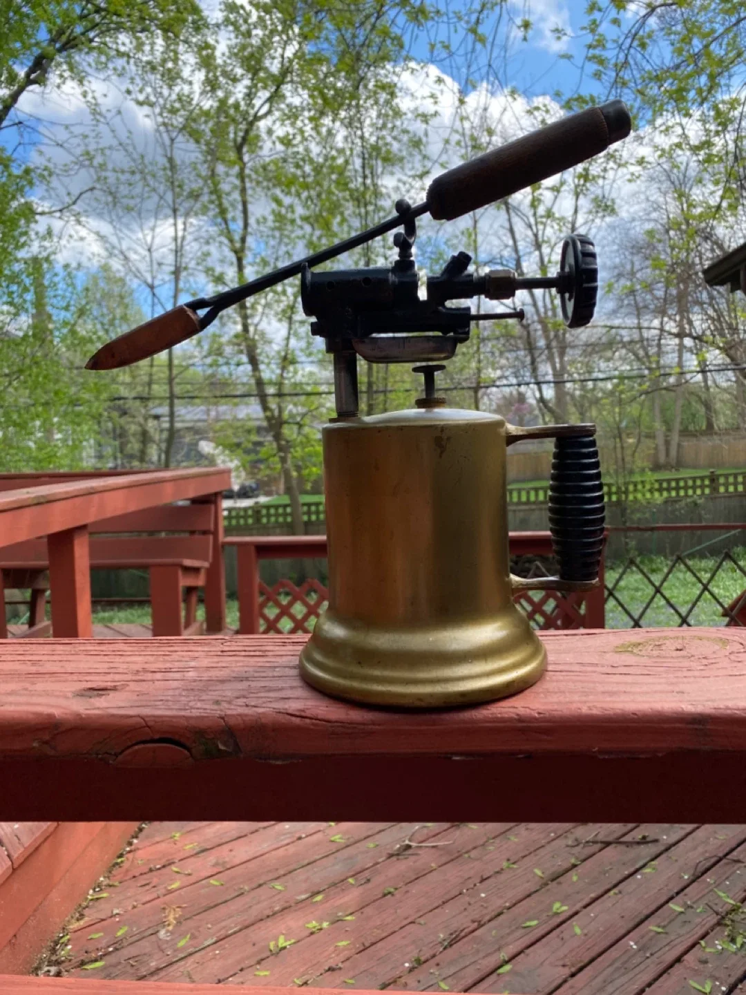 Vintage Brass Blow Torch WITH soldering iron! - photo 3