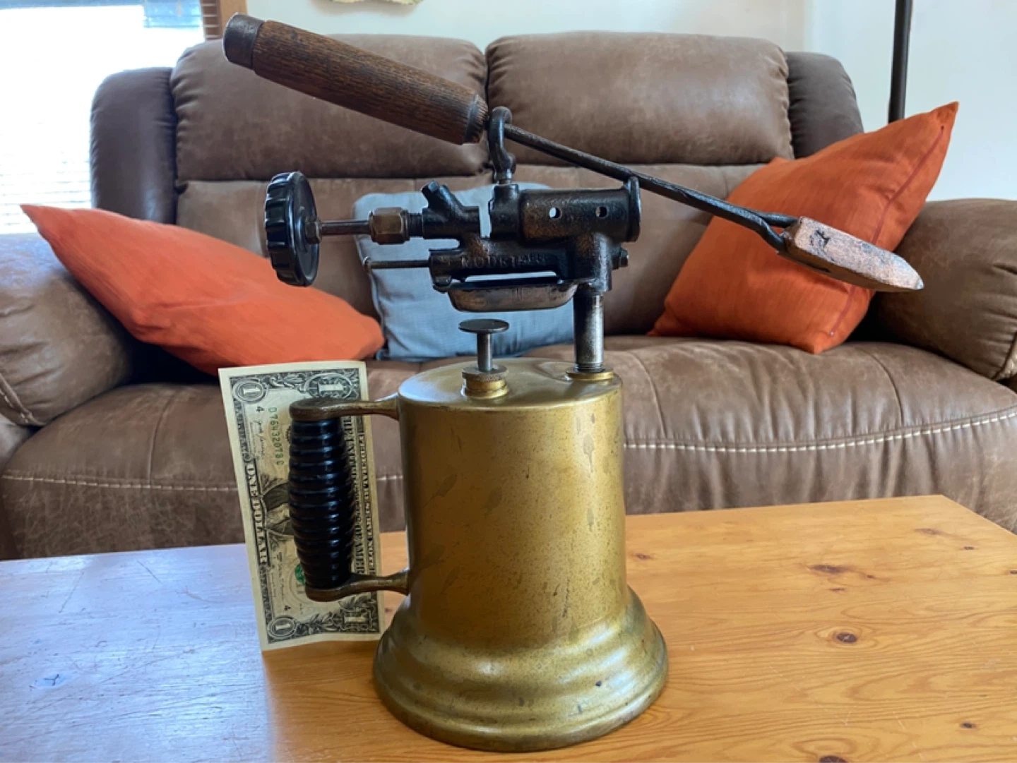 Vintage Brass Blow Torch WITH soldering iron! - photo 4