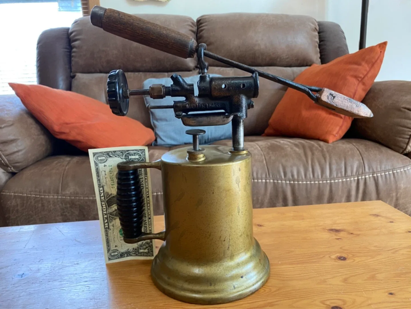 Vintage Brass Blow Torch WITH soldering iron! - photo 4