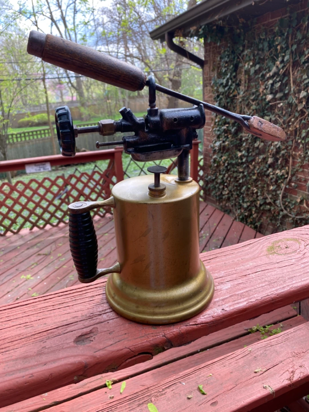 Vintage Brass Blow Torch WITH soldering iron! - photo 2