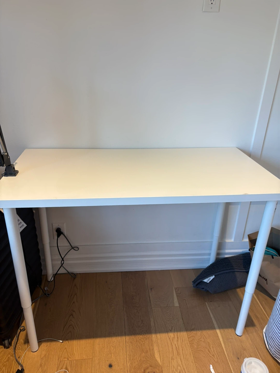 White IKEA Desk with Adjustable Lamp - photo 2