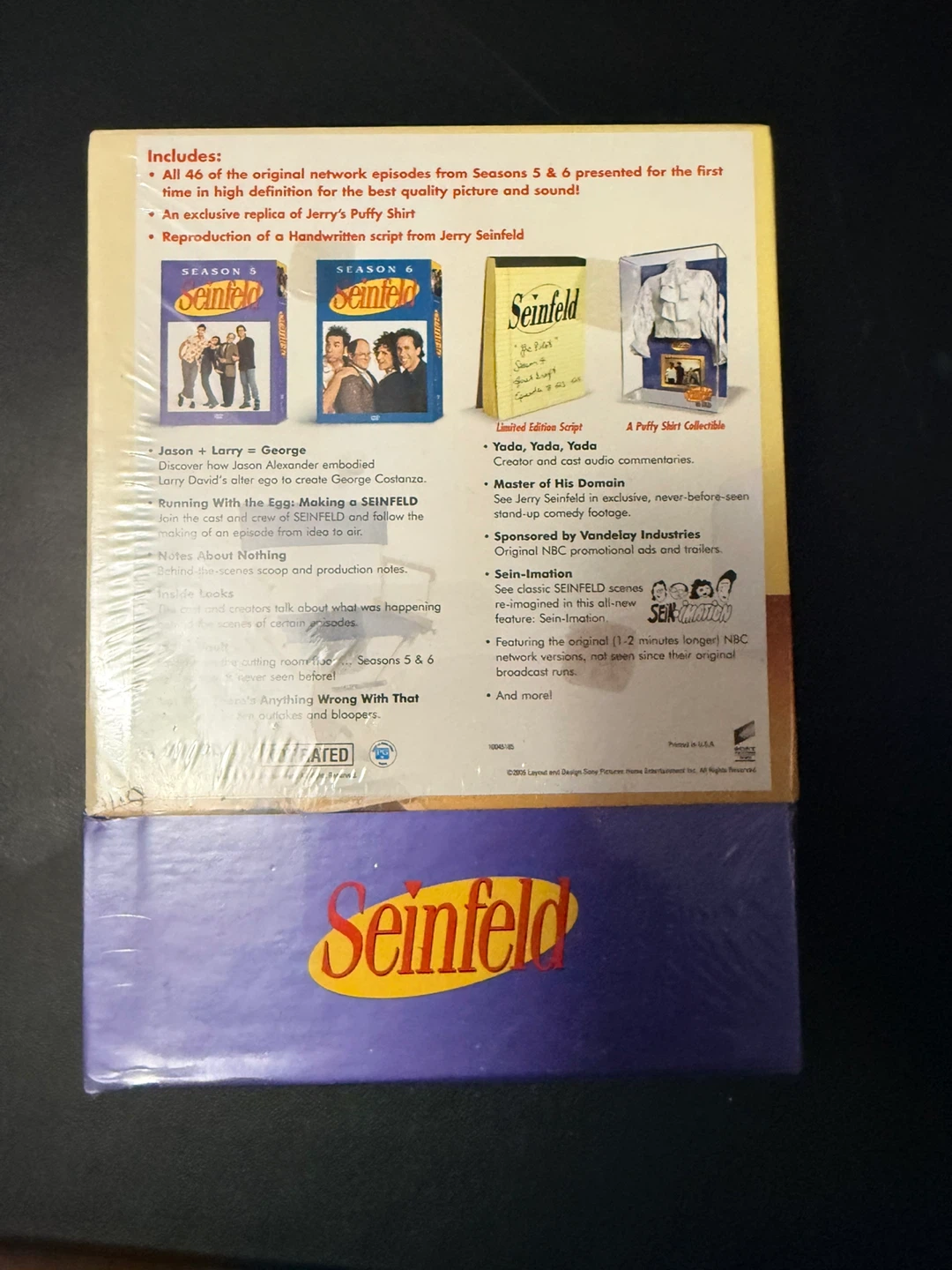 Seinfeld on DVD Seasons 5 & 6 Gift Set with Puffy Shirt Replica - photo 3