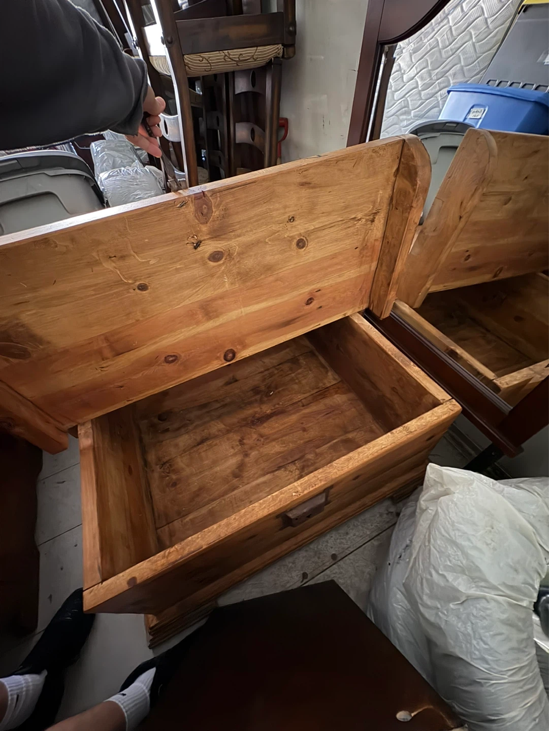 Wooden Storage Chest Trunk - photo 3