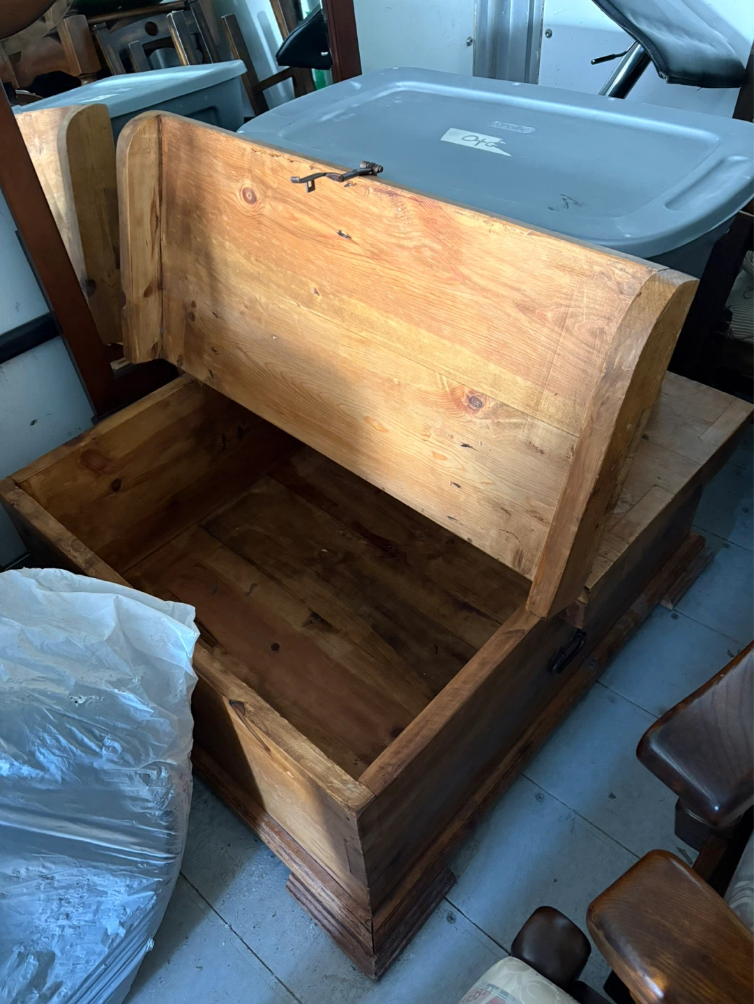 Wooden Storage Chest Trunk - photo 2
