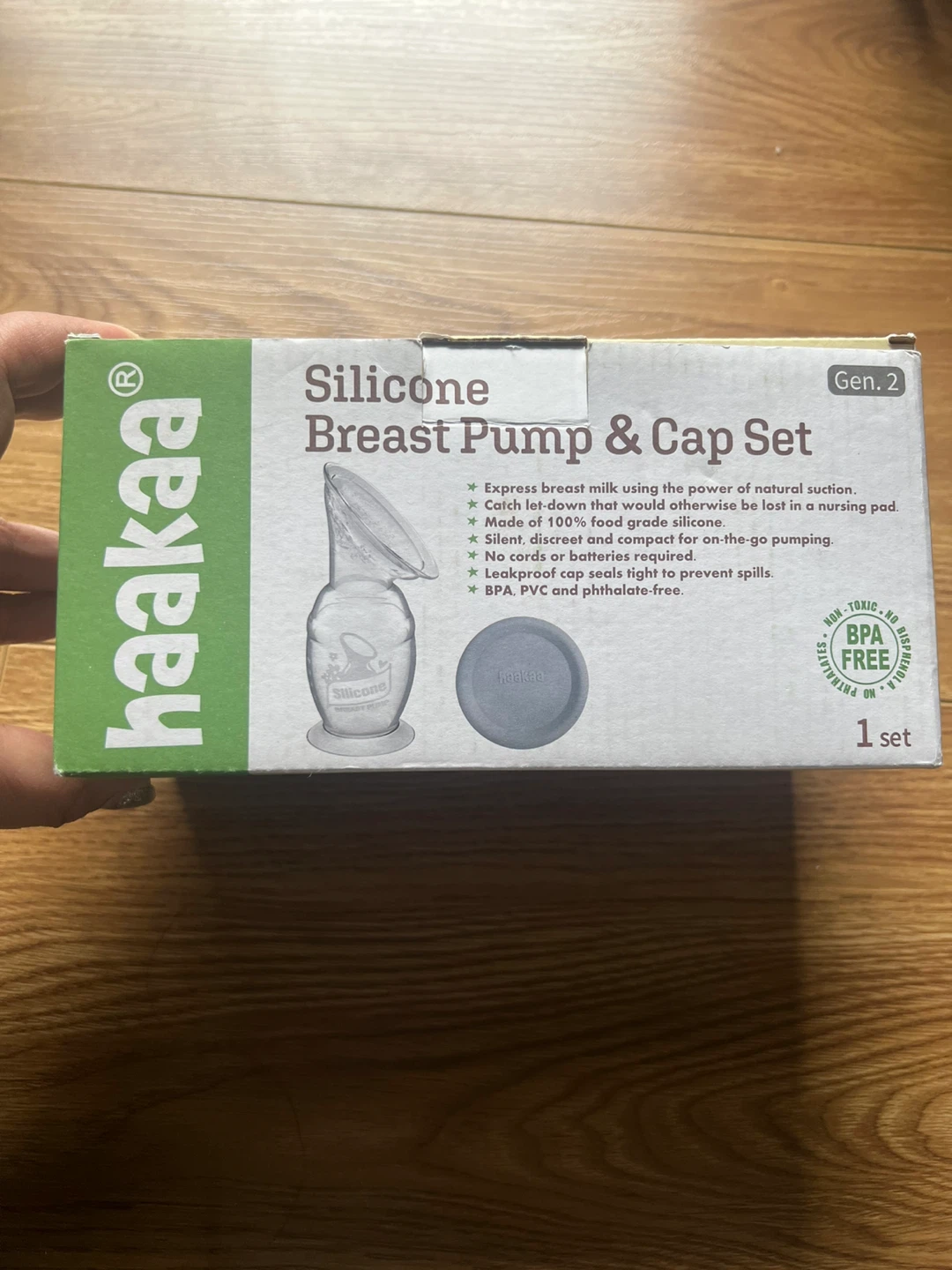 Haakaa Silicone Breast Pump & Cap Set - photo 2