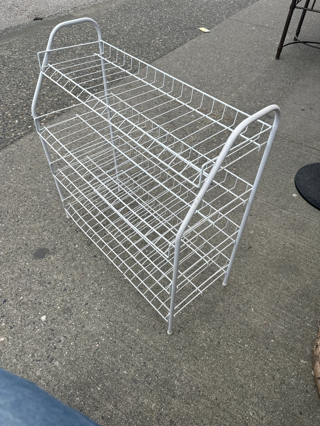 White 4-Tier Wire Shelf Unit