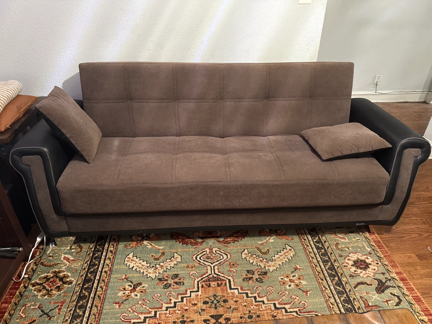 Brown Sofa with Storage