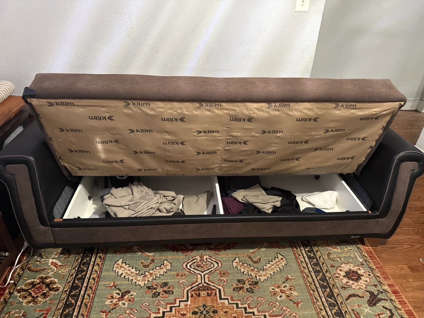 Brown Sofa with Storage - photo 4