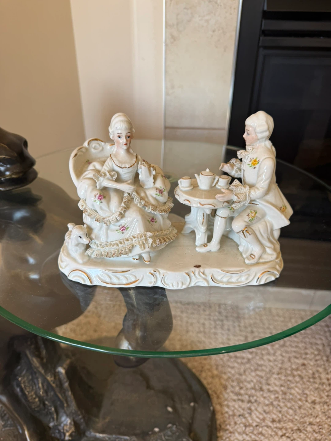 Porcelain Figurine - Couple at Tea