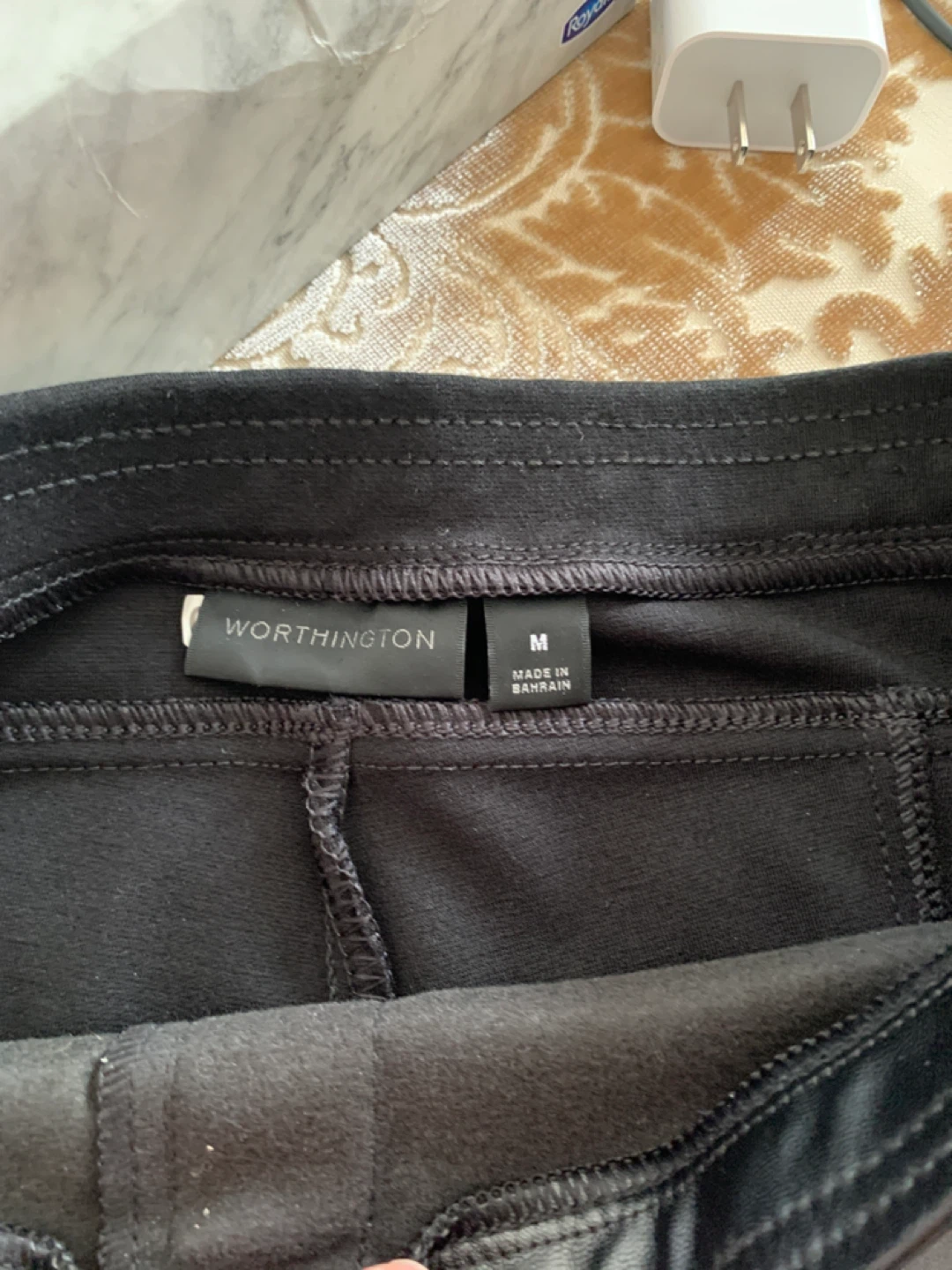 Worthington Black Faux Leather Pants Size M - photo 2