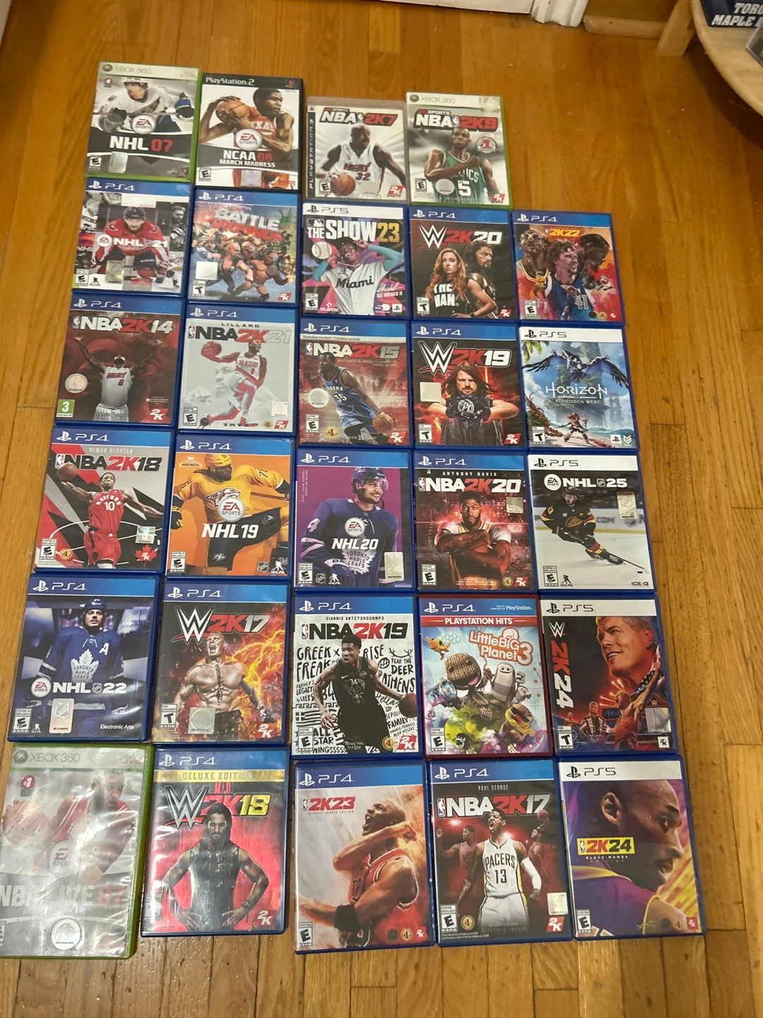 video games x box, ps4 and ps5