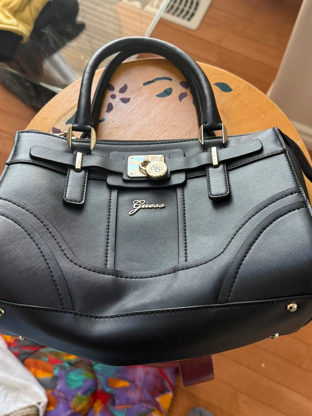 Guess Black Satchel Handbag