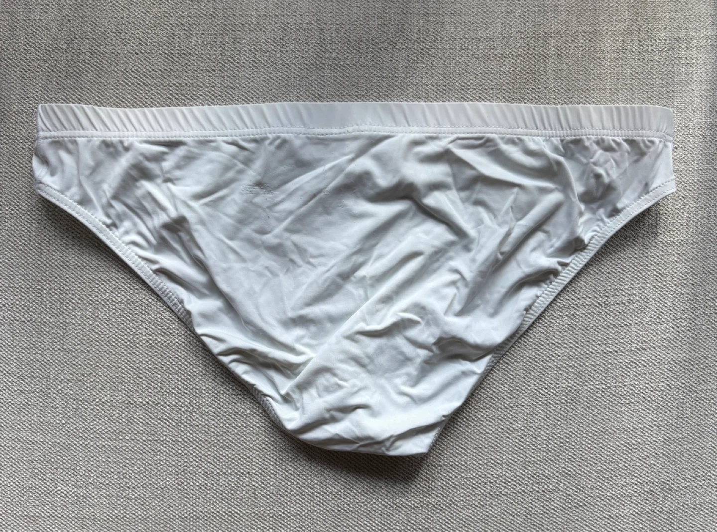 Men’s Underwear - White Nylon Spandex Briefs - photo 2