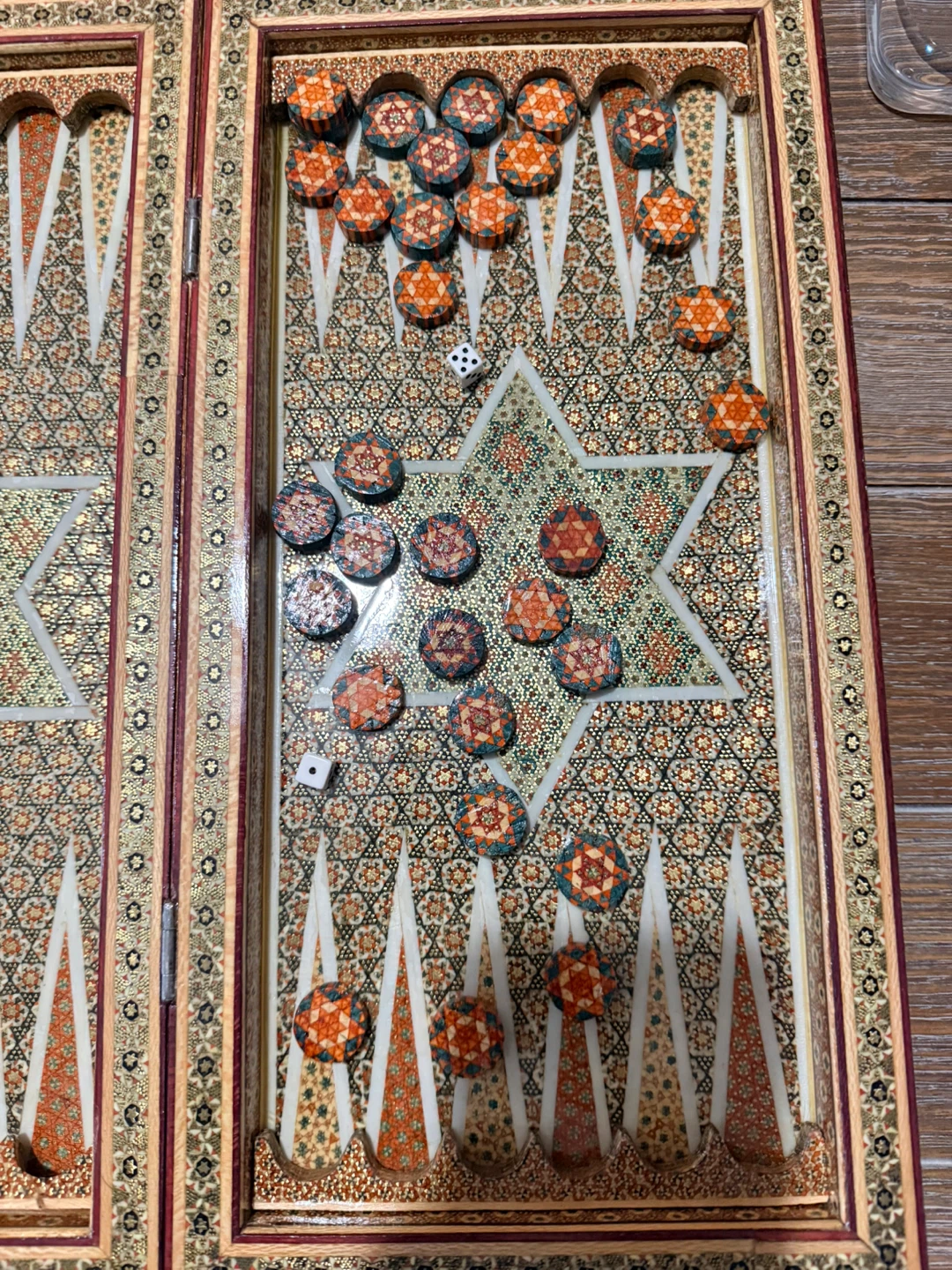 Decorative Backgammon and Chess Set - photo 2