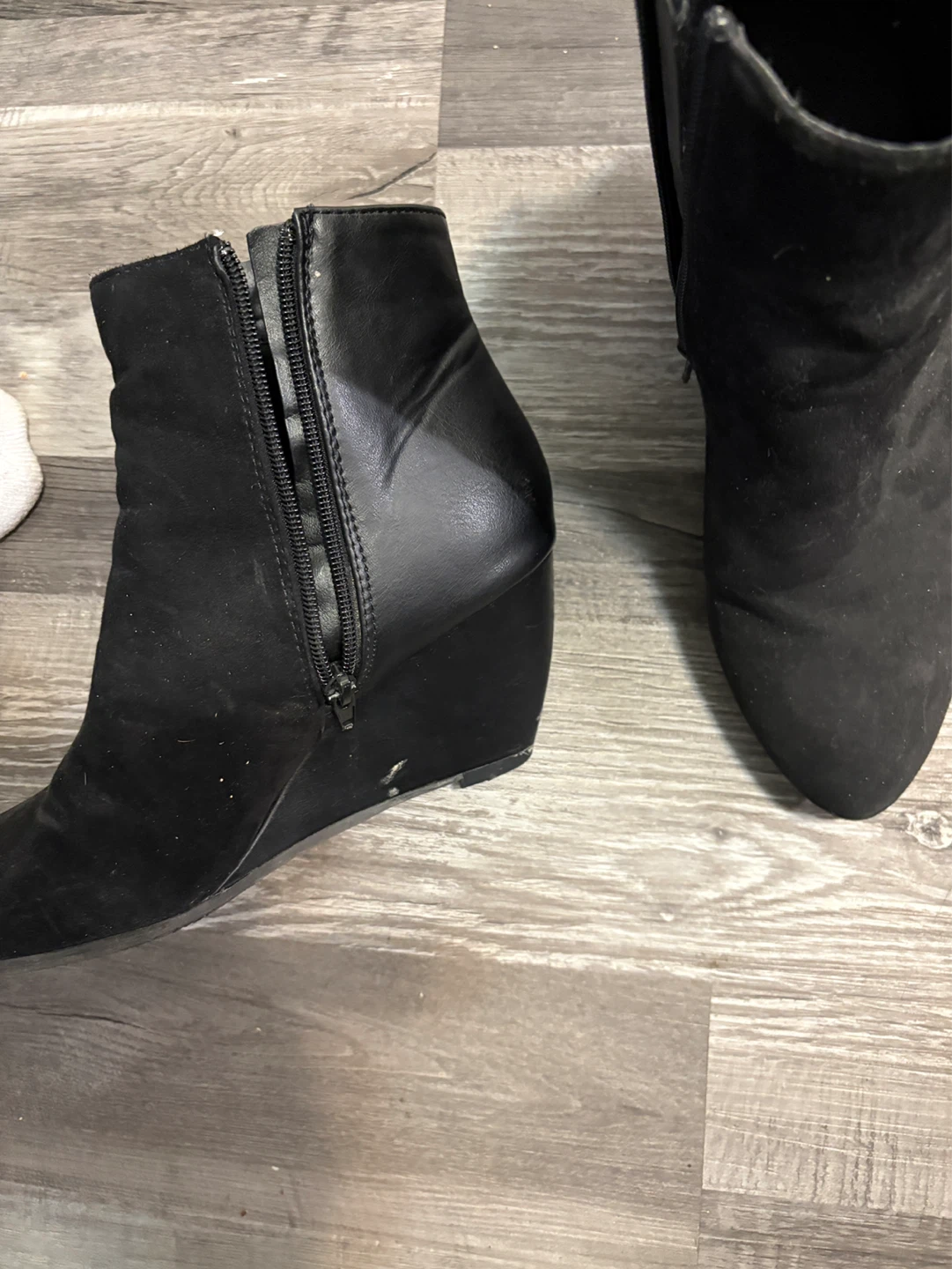 Black Wedge Ankle Boots - photo 2