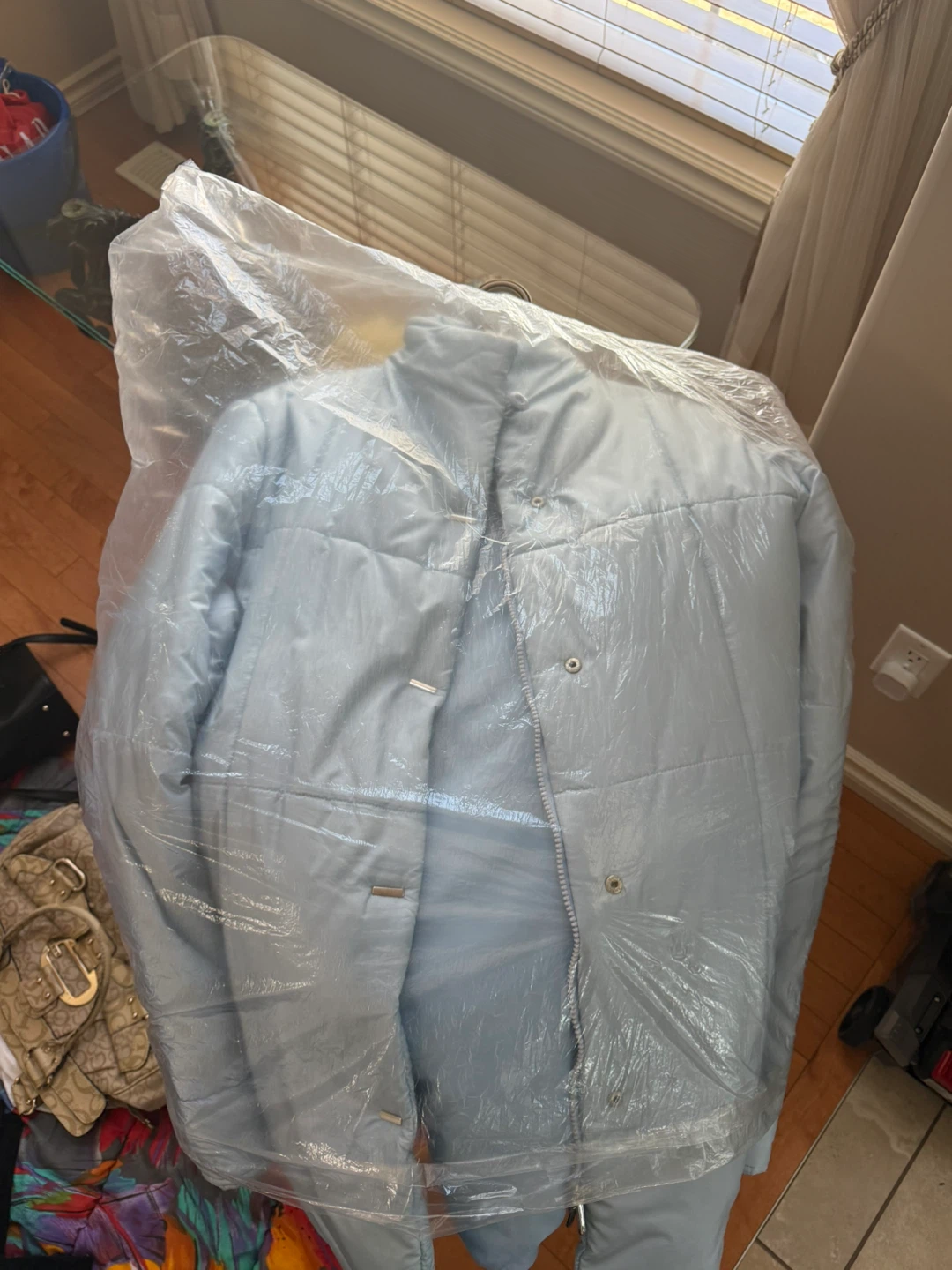 Light Blue Puffer Jacket - photo 2