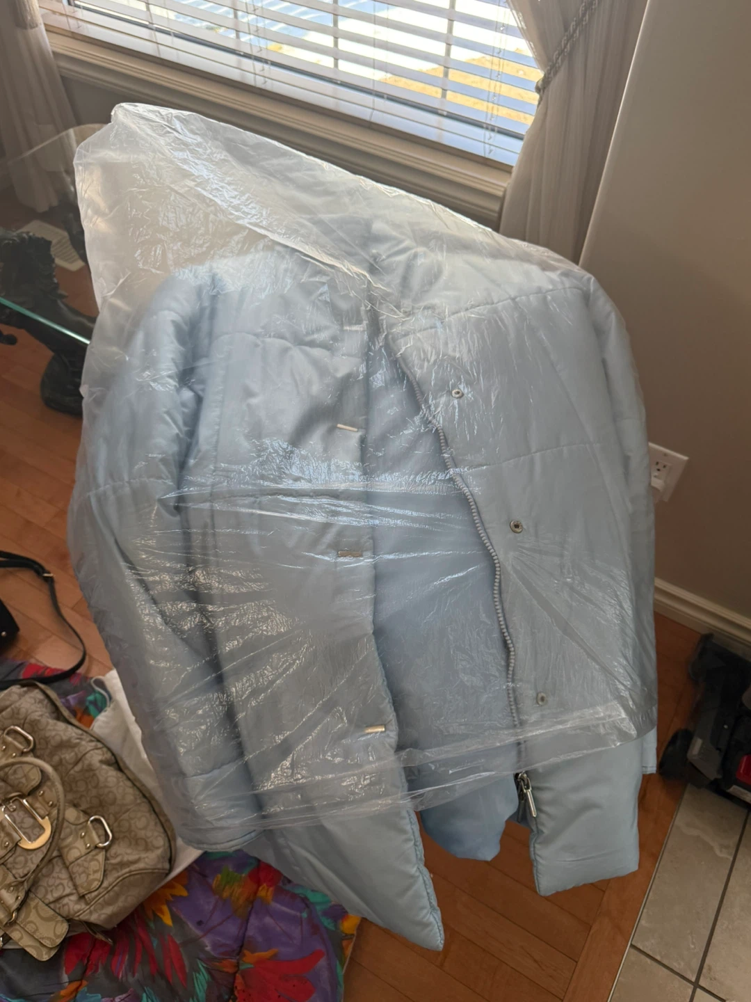 Light Blue Puffer Jacket