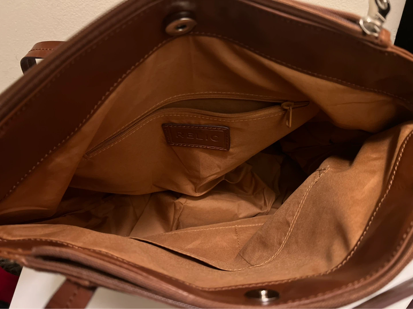 Vintage Brown Leather Tote Bag - photo 3