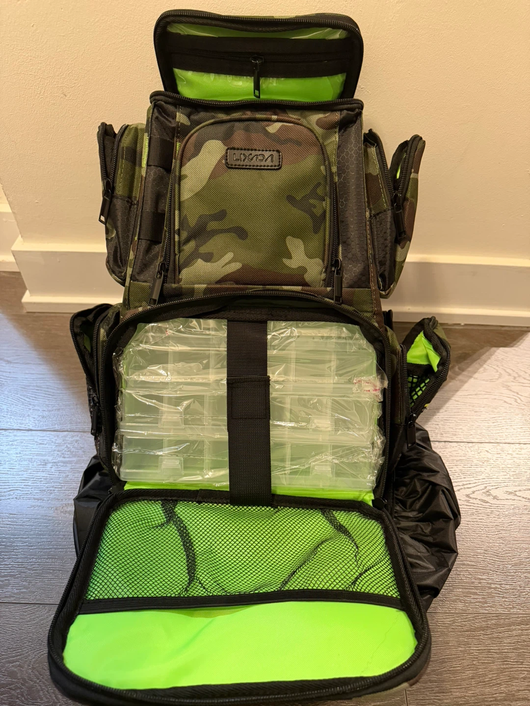LIXADA Camouflage Fishing Tackle Backpack with Storage Boxes - photo 3