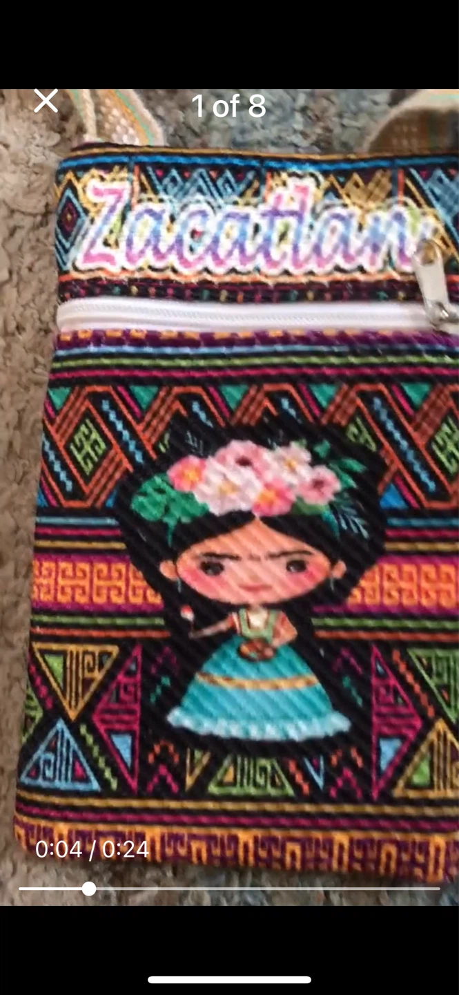 Womens hand woven cross body purse