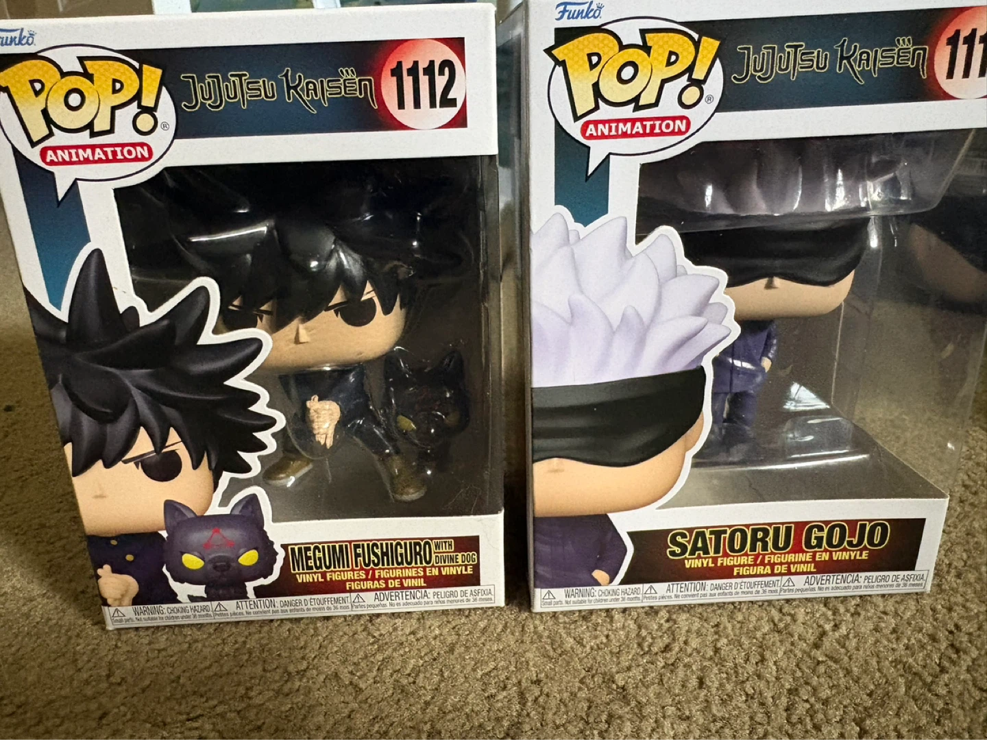 Funko Pop! Jujutsu Kaisen Megumi Fushiguro & Satoru Gojo Figures