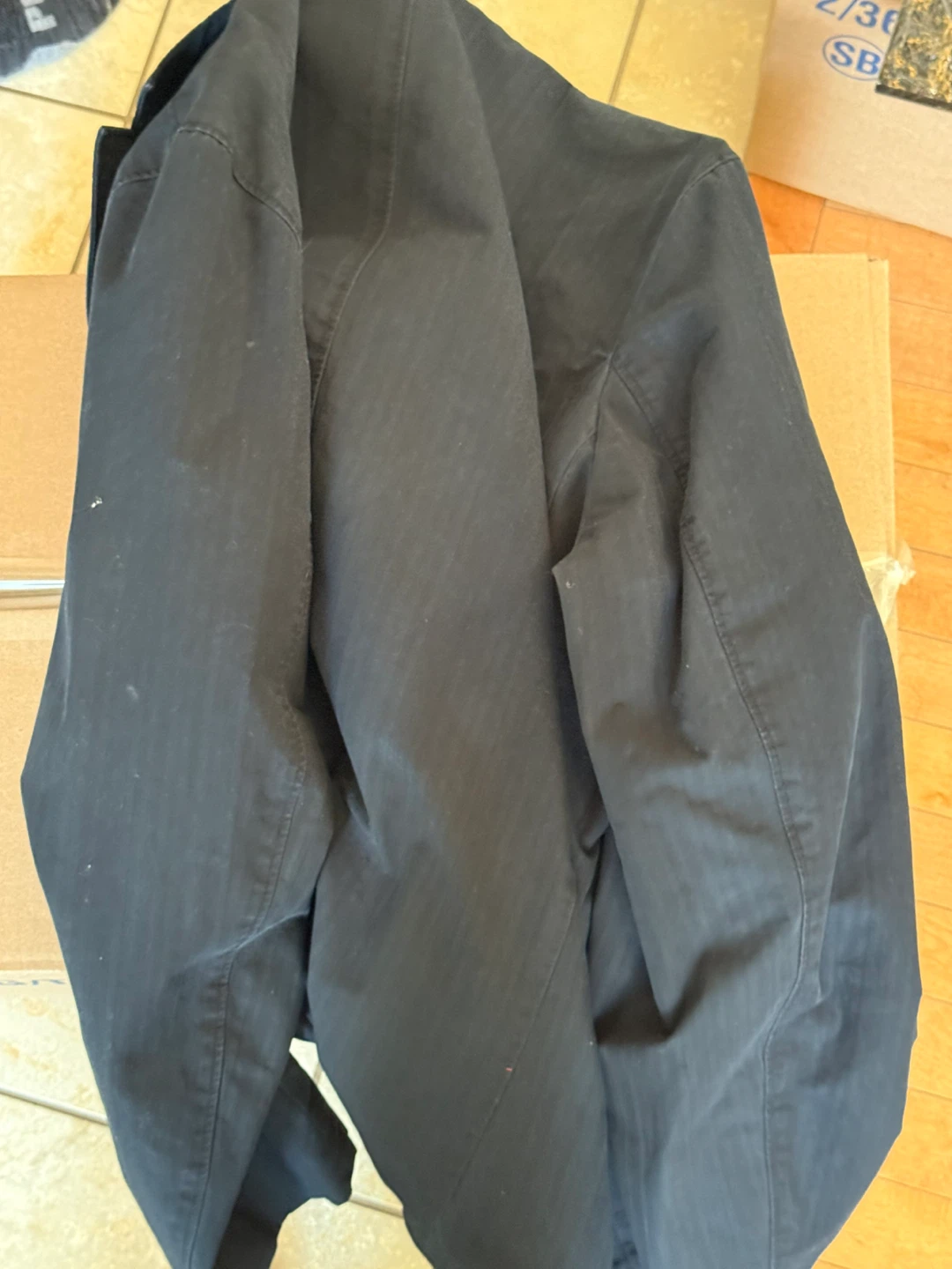 George Mens Black Herringbone Lined Jacket - photo 4