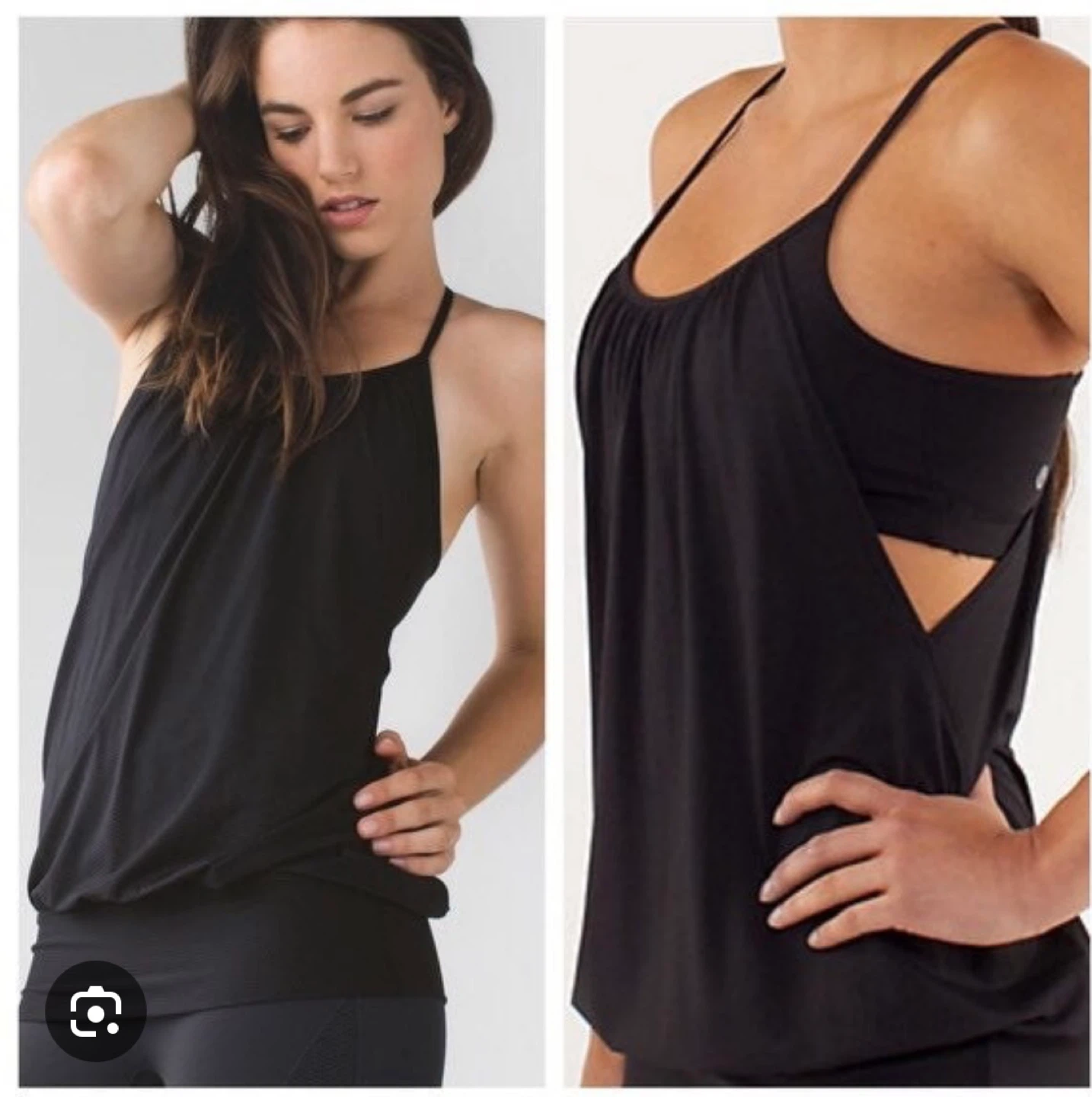 Lululemon Black Tank Top with Built-in Bra - photo 3