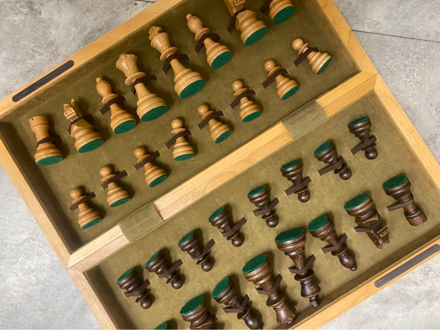 Wooden Chess Set with Case