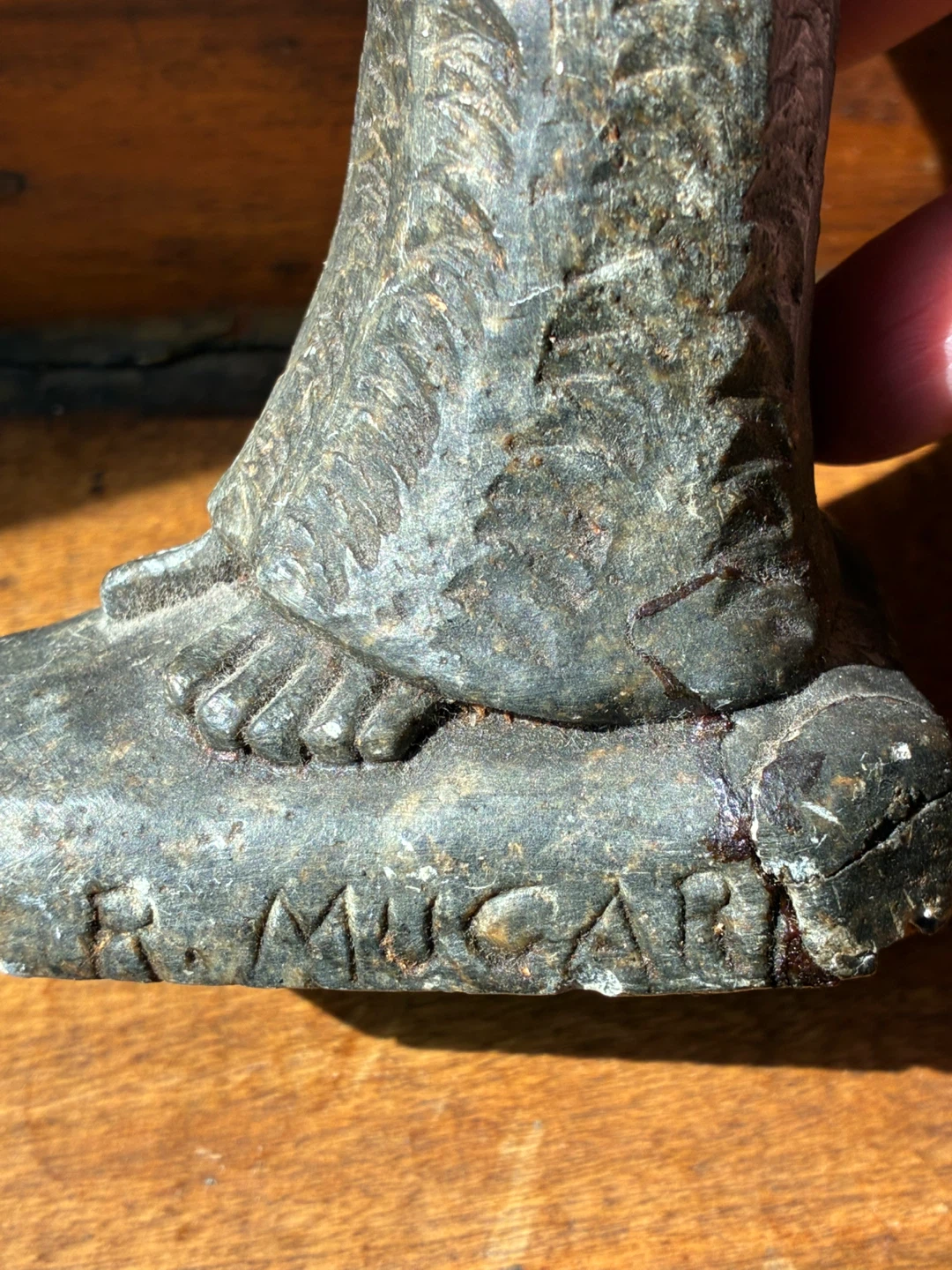 Vintage Zimbabwe Shona Sculpture Art serpentine Africa statue - photo 5