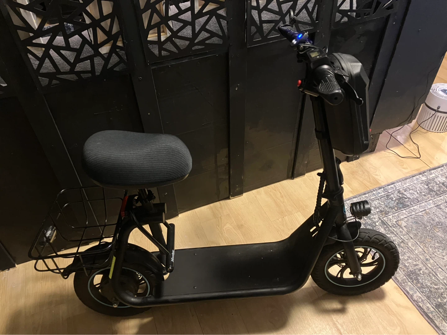Electric Scooter with Seat and Basket