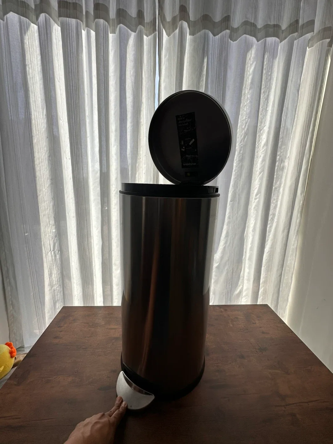 Stainless Steel Step Trash Can - photo 2