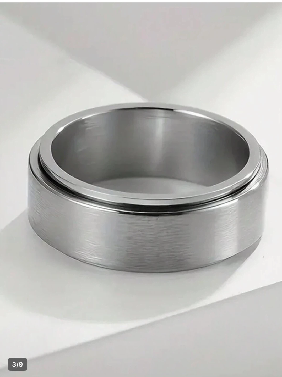 Men's Stainless Steel Spinner Ring - photo 2