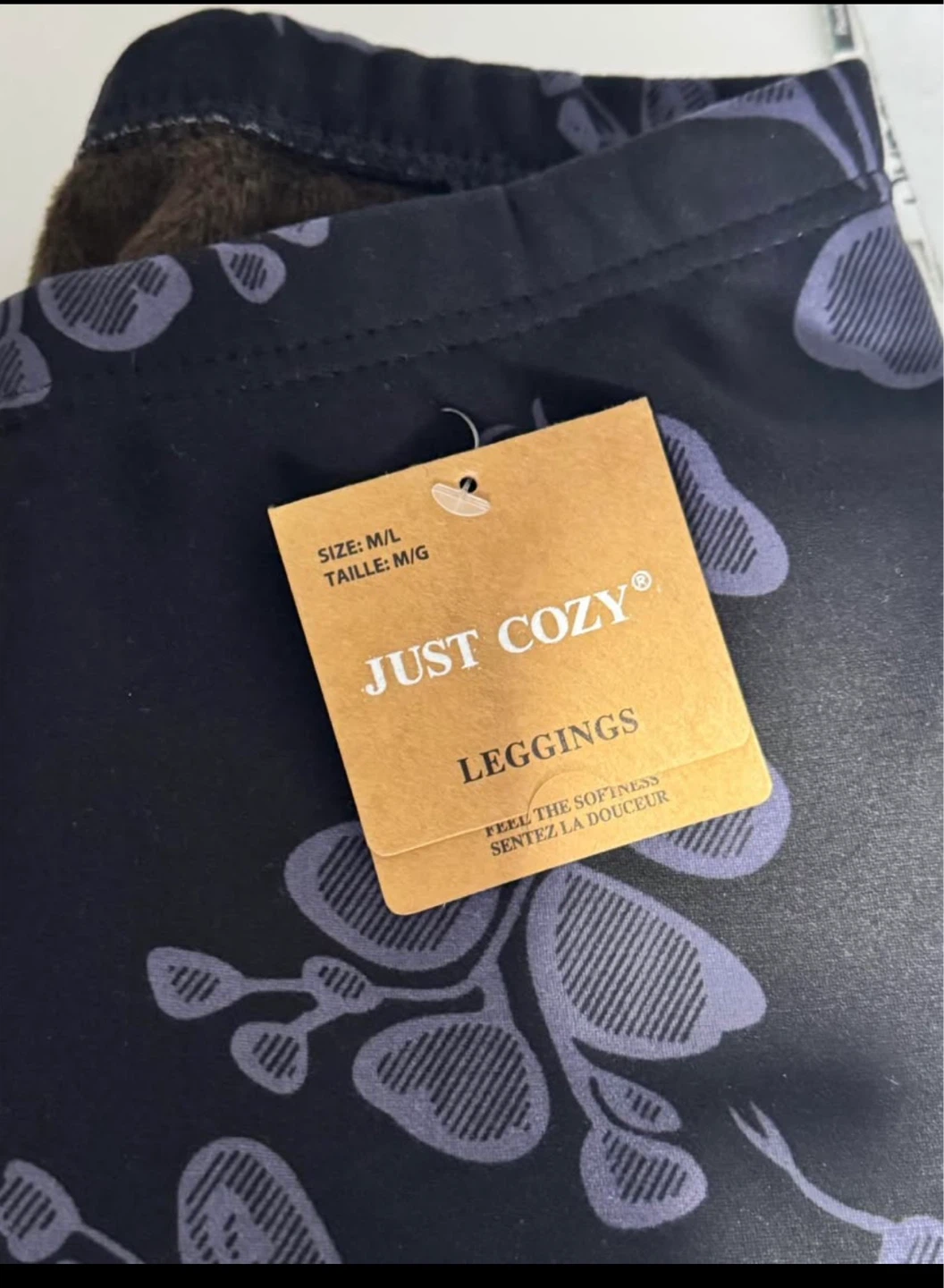 Just Cozy Fleece Lined Leggings M/L