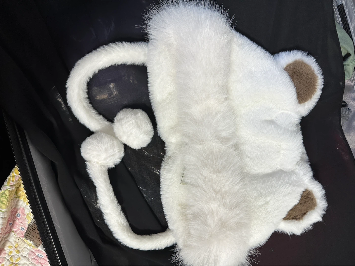 Sincerely Jules White Faux Fur Hood Hat with Paws - photo 2