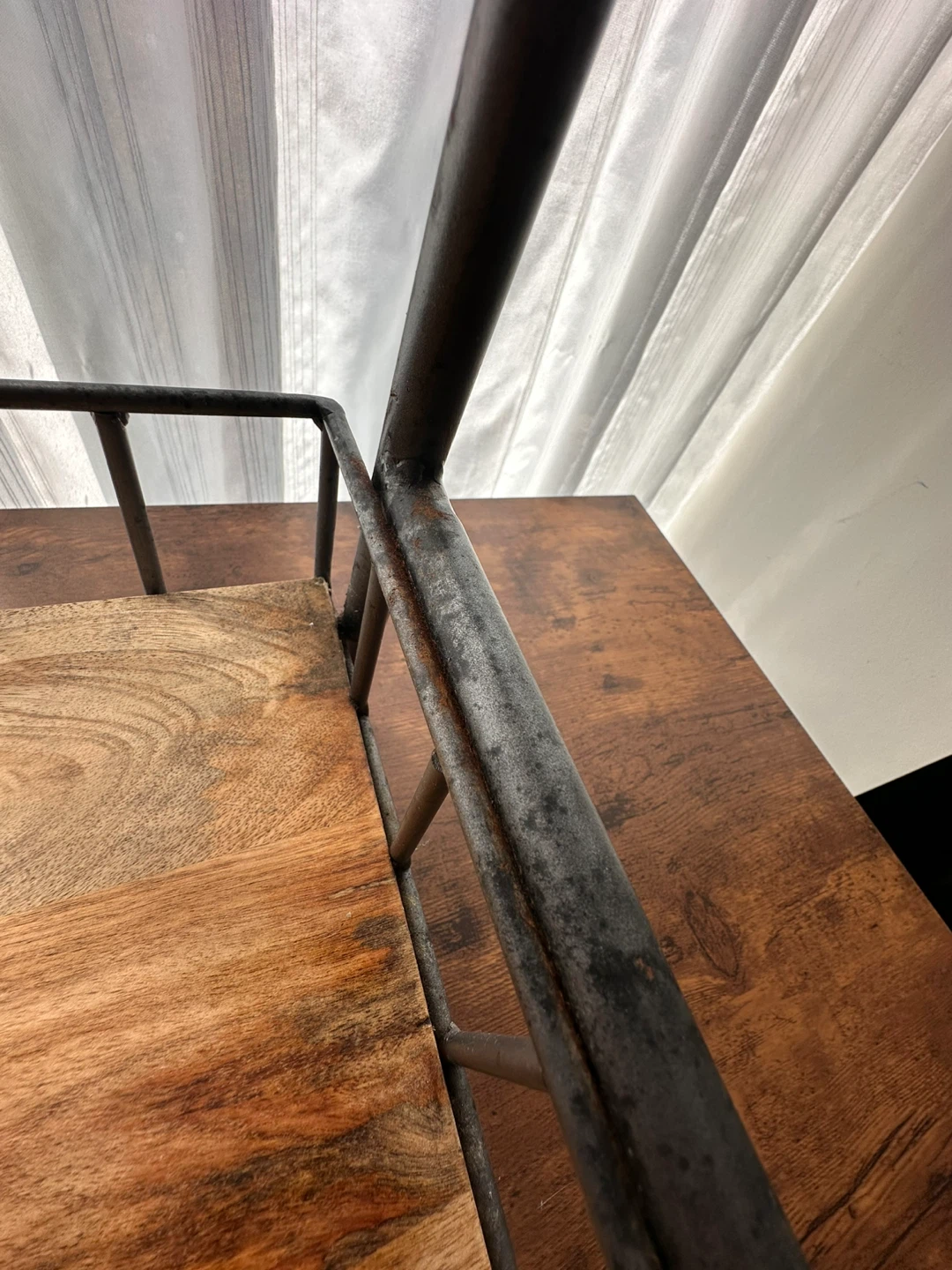 3-Tier Metal and Wood Shelf Unit - photo 4