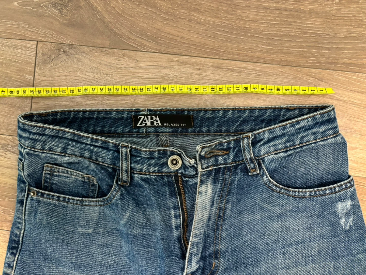 ZARA Relaxed Fit Blue Denim Jeans - photo 2