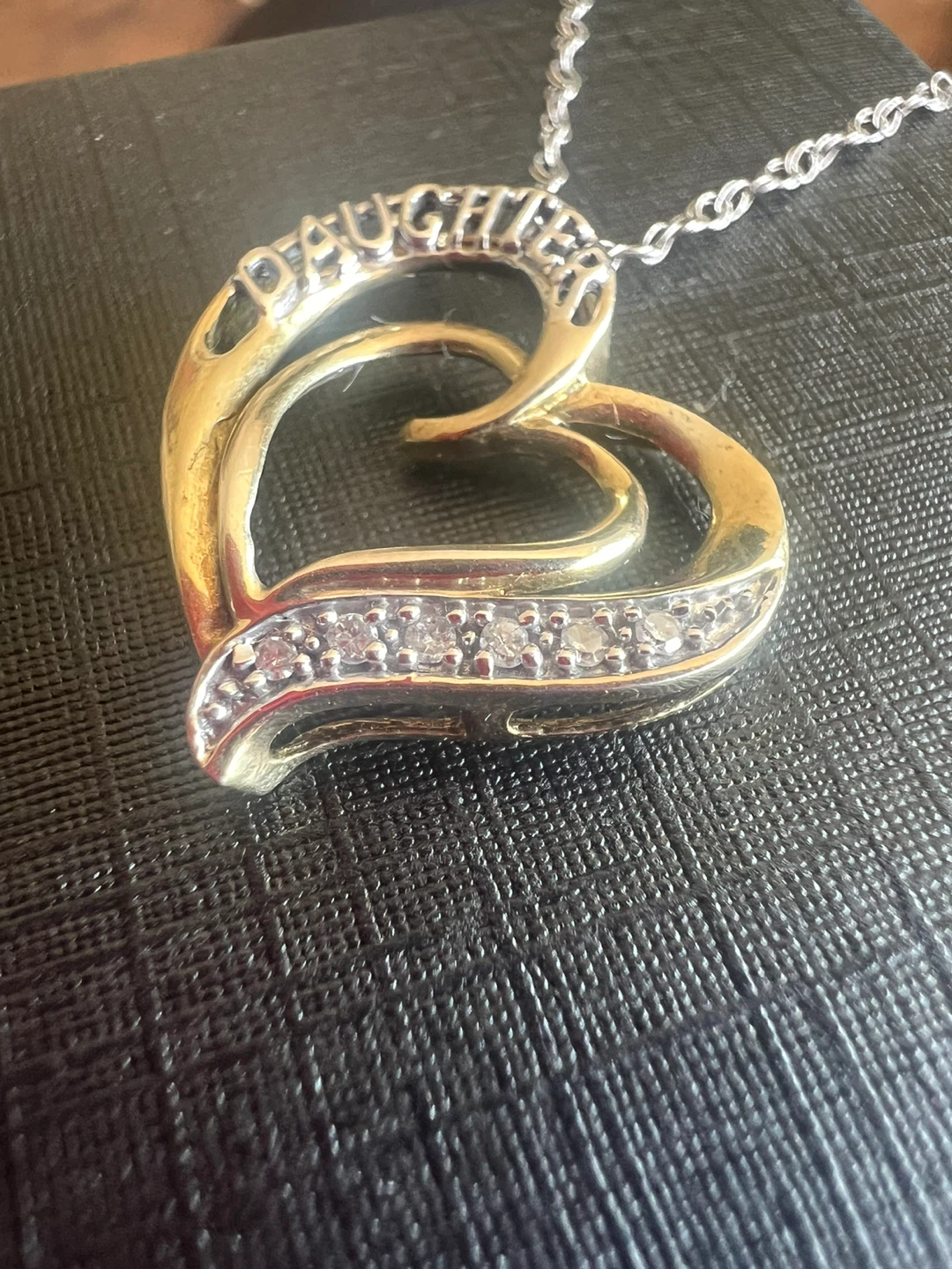 925 silver  Necklace "Daughter" with Diamonds - photo 2