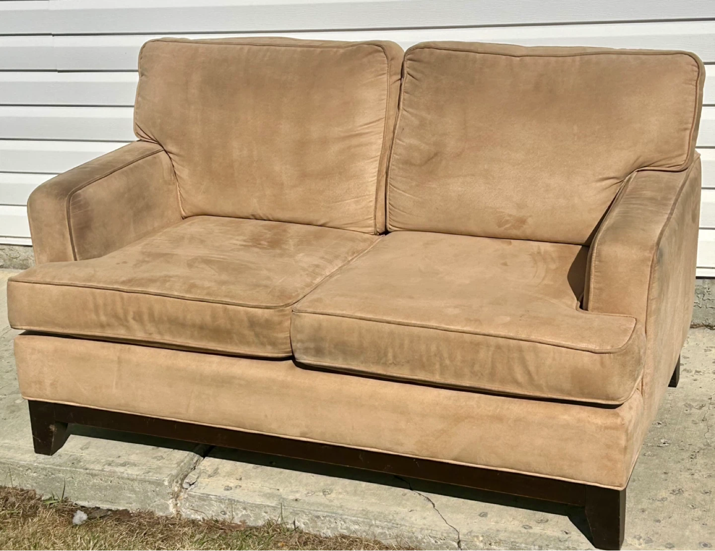Tan Loveseat Sofa