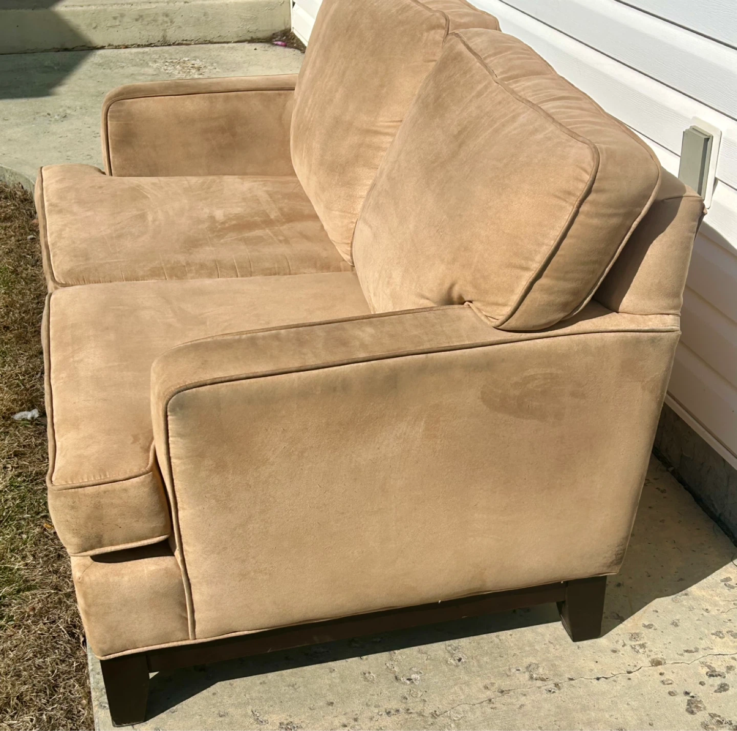 Tan Loveseat Sofa - photo 2