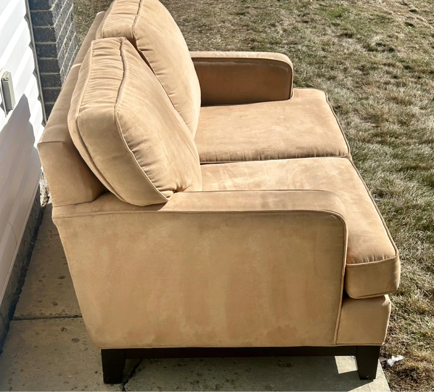 Tan Loveseat Sofa - photo 3