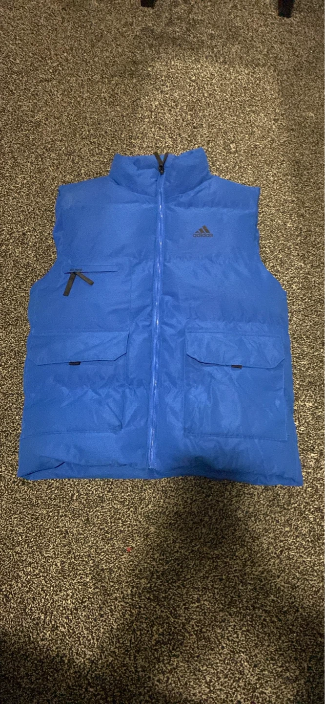 Blue adidas puffer