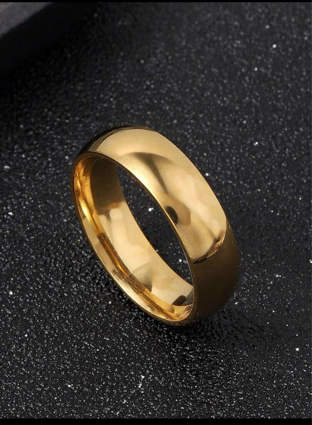 18k gold plated stainless steel ring size 6/7/8