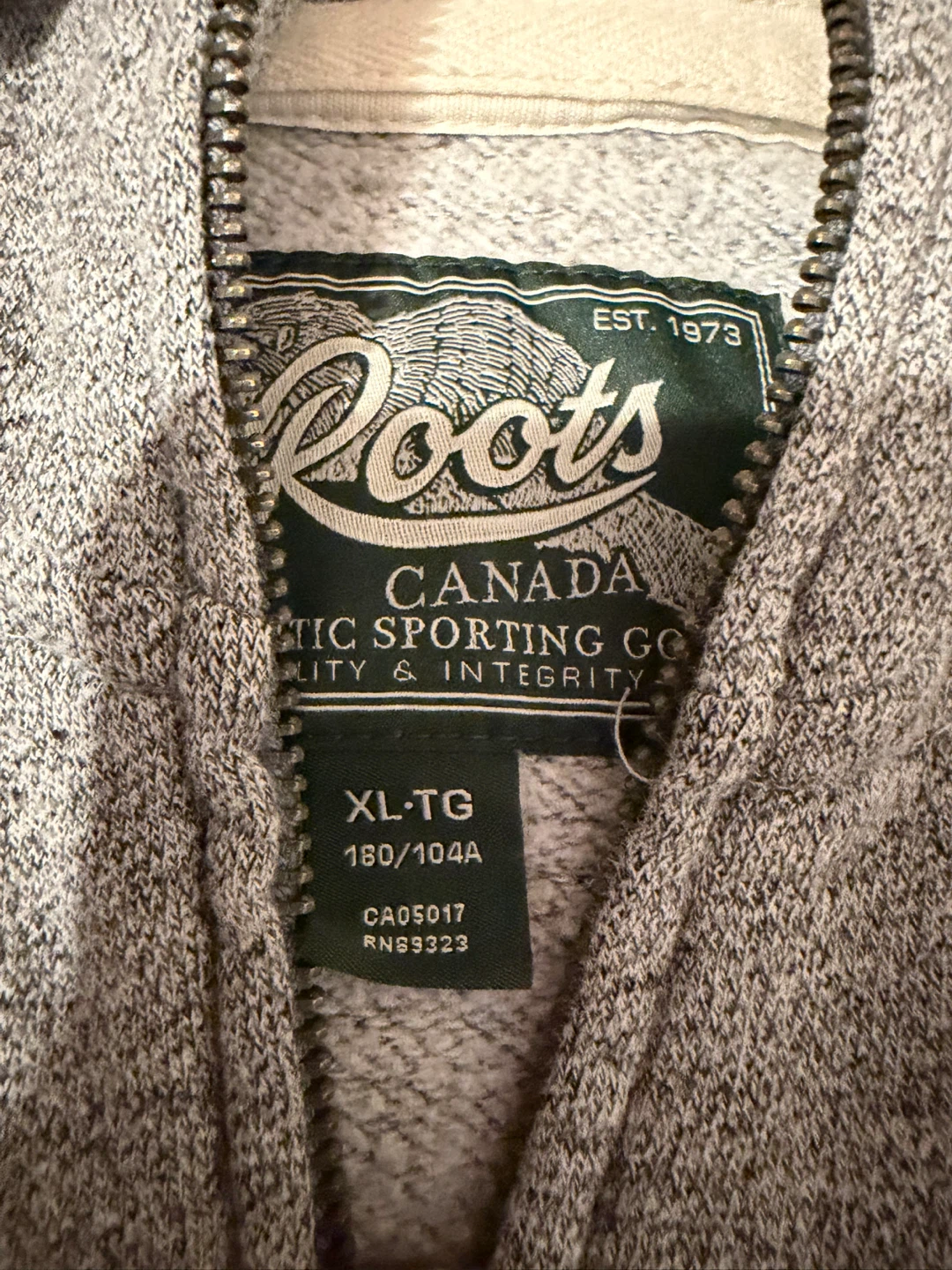 Roots Canada Grey Full Zip Hoodie XL-TG - photo 2